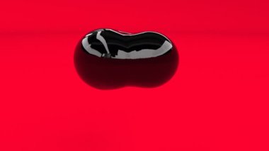 Siyah metaballar modern grafik elementleri. Sıvı tasarım. Organik şekil. Minimalist kapak görüntüsü