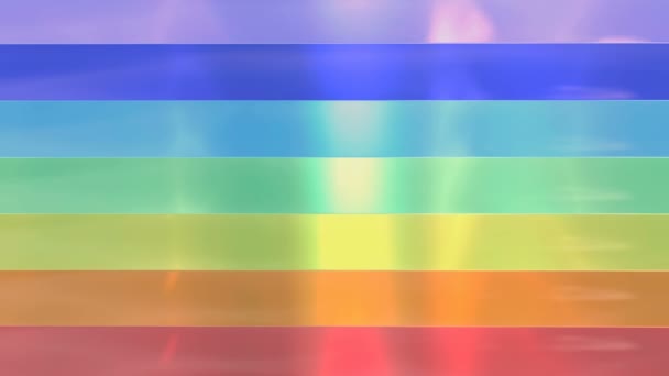 Rainbow vídeo efeito lgbt luz backdrop.Modern design. ideia criativa mínima vibrações amante tira conceito — Vídeo de Stock