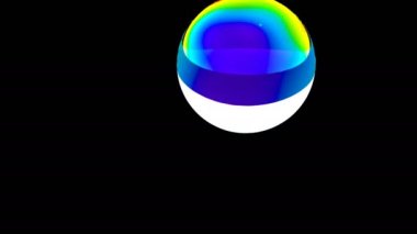 Gökkuşağı damlası düşer ve yüzeyde zıplar