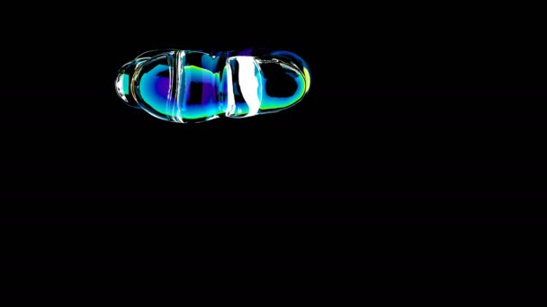 Rainbow metaball минималистичный кавер-материал минимальный креативный концепт идеи — стоковое видео