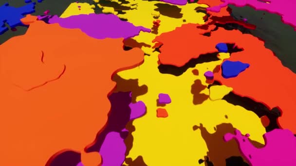 Абстрактні кольорові фігури геометричний фон . — стокове відео