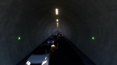 Karanlık tünellerde otomobil makineleri