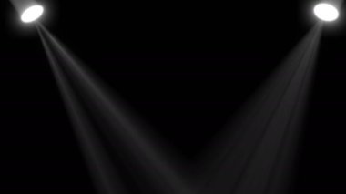 Siyah ekran arkaplan animasyonunda ışık huzmeleri. Sahnedeki ışınlar kusursuz bir şekilde döndürebilir.