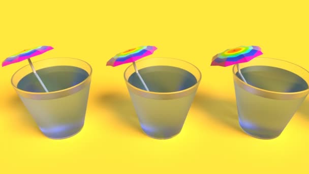 Shot van wodka minimalistische cover beeldmateriaal in staat om naadloze lus — Stockvideo