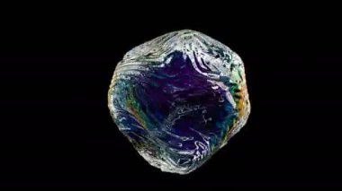 Su damlaları gökkuşağı renginde.