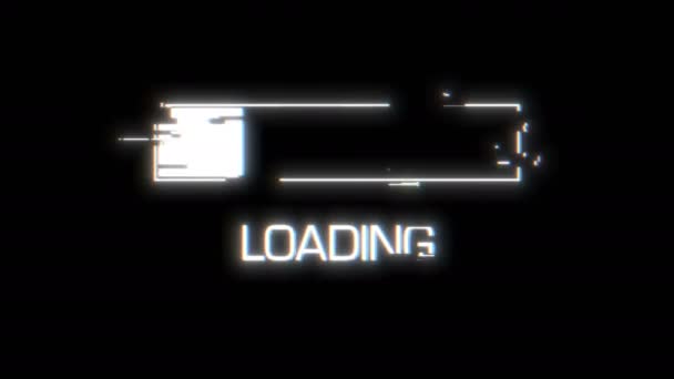 Carregando glitch para design de jogos de vídeo Elemento de design capaz de loop sem costura — Vídeo de Stock