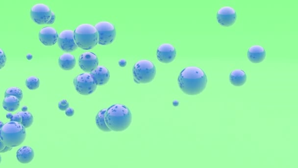 반사 디자인의 추상적 인 공 (abstract balls) 최소화 된 덮개 장면 — 비디오