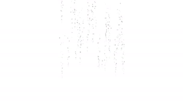 Snímek různých vzduchových bublin ve vodě stoupající na světle modrém pozadí. — Stock video