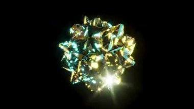 Glow shine star on black bg able to loop endless 4k