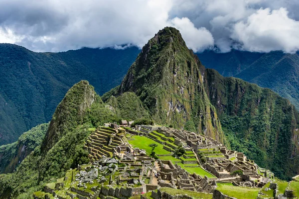 Machu Picchu Peru Lost City Incan Empire Unesco Heritage Sunny — Stock Photo, Image