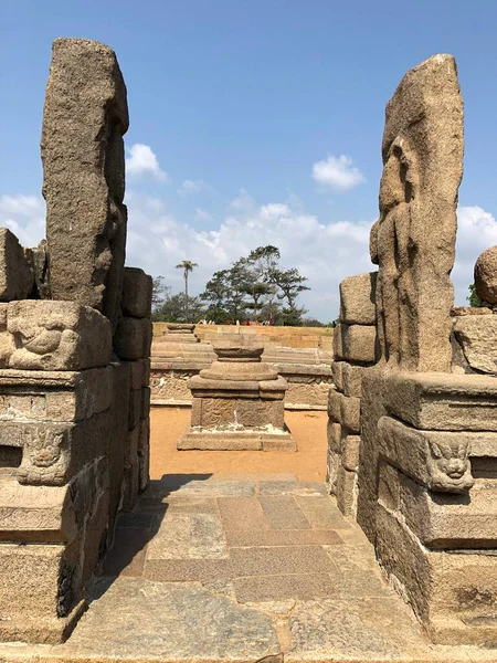 Templo Costero Mahabalipuram Tamilnadu India Uno Los Grupos Monumentos Mahabalipuram — Foto de Stock