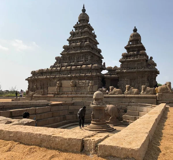 Landtempel Mahabalipuram Tamilnadu Indien Gehört Zur Gruppe Der Denkmäler Mahabalipuram — Stockfoto