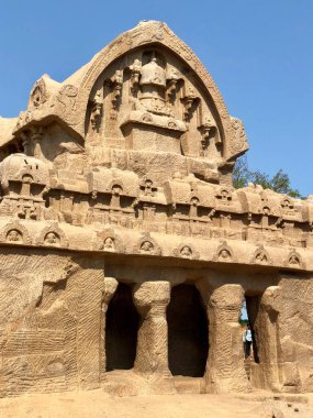 Bhima Ratha Pancha Rathas kompleksinde Mahabalipuram, Tamil nadu, Hindistan