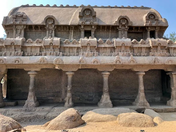 Bhima Ratha Nel Complesso Pancha Rathas Mahabalipuram Tamil Nadu India — Foto Stock