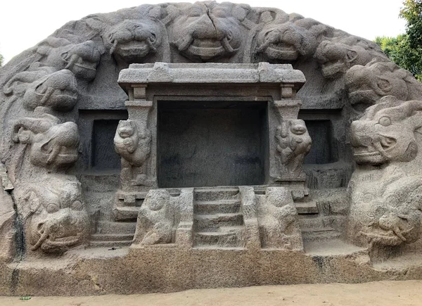 Templo Cueva Del Tigre Mahabalipuram Tamil Nadu — Foto de Stock
