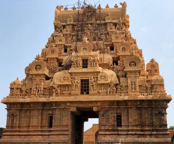 Świątynia Brihadeeswarar Thanjavur Tamilskie Nadu Hinduska Świątynia Zbudowana Stylu Drawidyjskiej — Zdjęcie stockowe