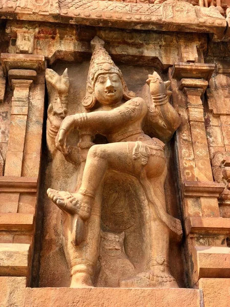 Steinstatue Des Hindu Gottes Brihadeeswar Tempel Thanjavur Tamil Nadu — Stockfoto