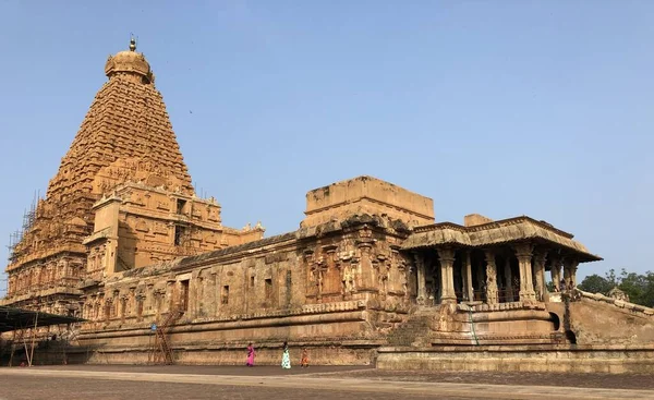 Templo Brihadeeswarar Thanjavur Tamil Nadu Este Templo Hindu Construído Estilo — Fotografia de Stock