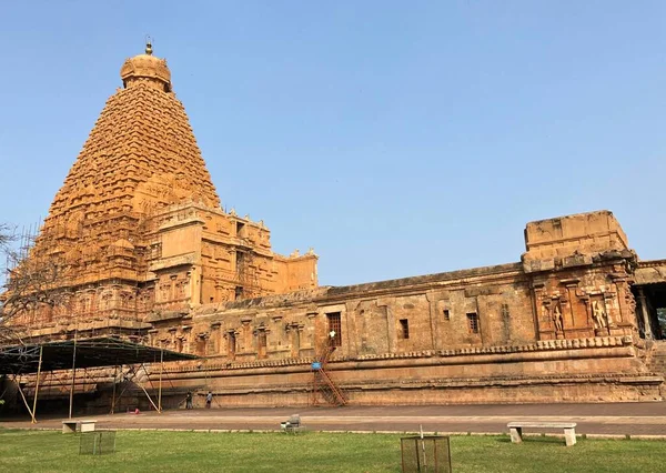 Templo Brihadeeswarar Thanjavur Tamil Nadu Este Templo Hindu Construído Estilo — Fotografia de Stock