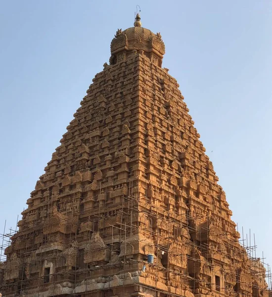 Templo Brihadeeswarar Thanjavur Tamil Nadu Este Templo Hindu Construído Estilo — Fotografia de Stock
