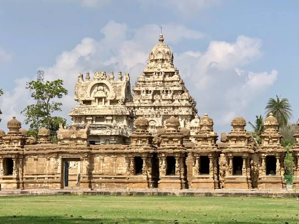 Kanchi Kailasanathar神庙位于Kancheepuram 它是Narasimhavarman Ii在公元700年建造的最古老的Pallava建筑风格建筑之一 — 图库照片