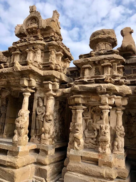 Kanchi Kailasanathar Templom Kancheepuram Ban Egyik Legrégebbi Építmény Melyet Narasimhavarman — Stock Fotó