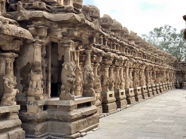 Kanchi Kailasanathar Tapınağı Kancheepuram Pallava Mimarisi Tarzında 700 Yılında Narasimhavarman — Stok fotoğraf