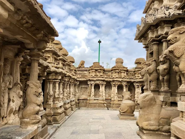 Templo Kanchi Kailasanathar Kancheepuram Uma Das Estruturas Mais Antigas Construídas — Fotografia de Stock