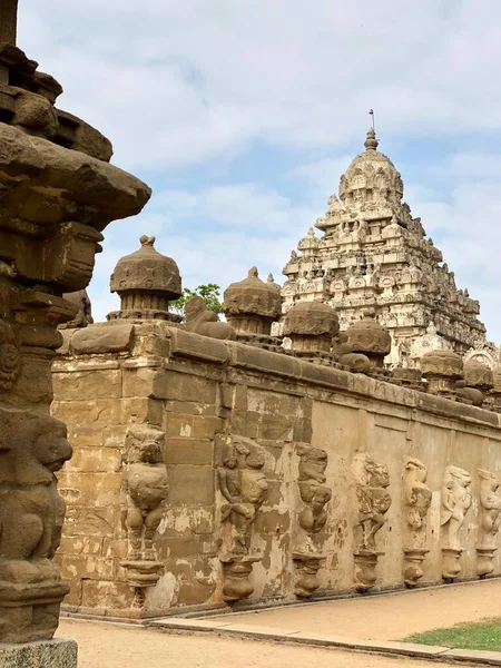 Храм Канчи Кайласанатхар Канчипураме Одно Старейших Сооружений Построенных Нарасимхаварманом 700Ad — стоковое фото