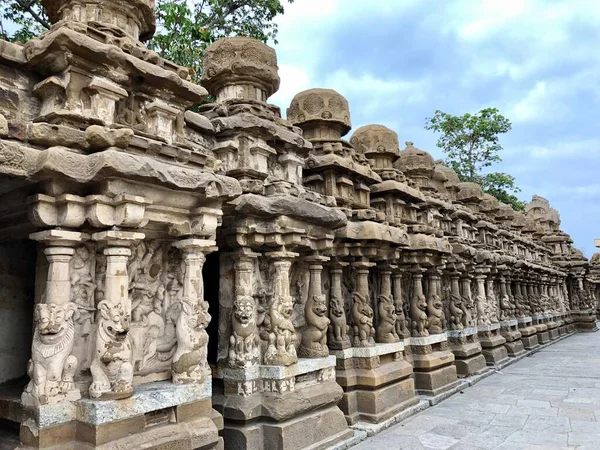 Chrám Kanchi Kailasanathar Kancheepuramu Jedná Jednu Nejstarších Staveb Postavených Narasimhavarman — Stock fotografie