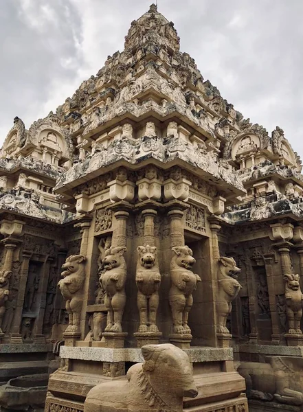 Ναός Kanchi Kailasanathar Στο Kancheepuram Είναι Ένα Από Παλαιότερα Κτίσματα — Φωτογραφία Αρχείου
