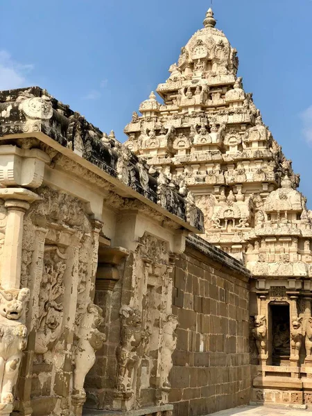 Kanchi Kailasanathar Kancheepuram 있습니다 구조물은 700Ad 라플라스 양식으로 시마하 바르만 — 스톡 사진