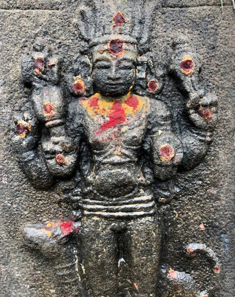 Festival Sırasında Tanrı Heykelini Süsledi Tamil Nadu Daki Shiva Tapınağı — Stok fotoğraf