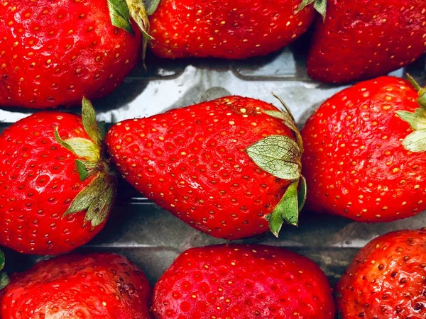 Culoare Roșie Fructe Căpșuni — Fotografie, imagine de stoc