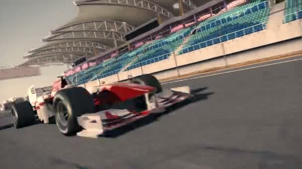 Formula One Race Car Speeding — ストック動画