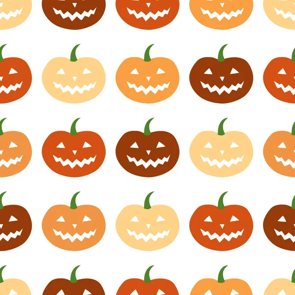 Modèle sans couture de vecteur de citrouille halloween — Image vectorielle