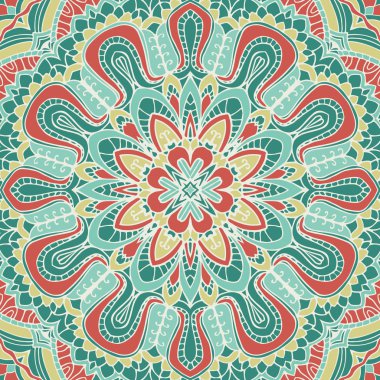  Yuvarlak mandala süs deseni