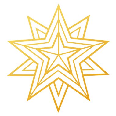 Yıldız, vektör geometrik çizim.