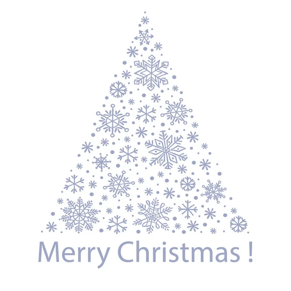 Christmas vector illustration with christmas tree and hand drawn