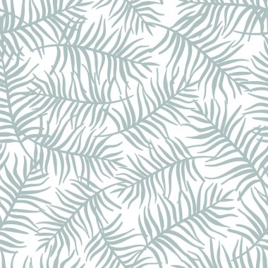 Palmiye yaprakları, yaz vektörü pürüzsüz desen.