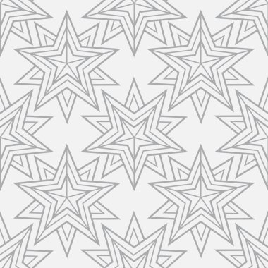 Geometrik yıldızlar, vektörsüz desen, Noel kış süsü.
