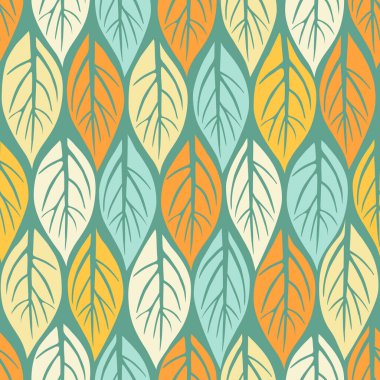 Vektörsüz yaprak deseni, tekstil, duvar kağıdı, arka plan için doğa dekoratif çiçek arkaplanı.