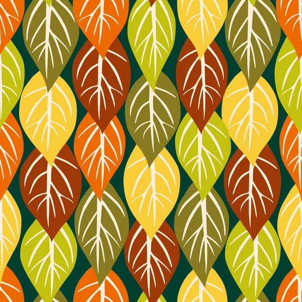 Vektor Nahtlose Blattmuster Natur Dekorativen Floralen Hintergrund Für Textilien Tapeten — Stockvektor