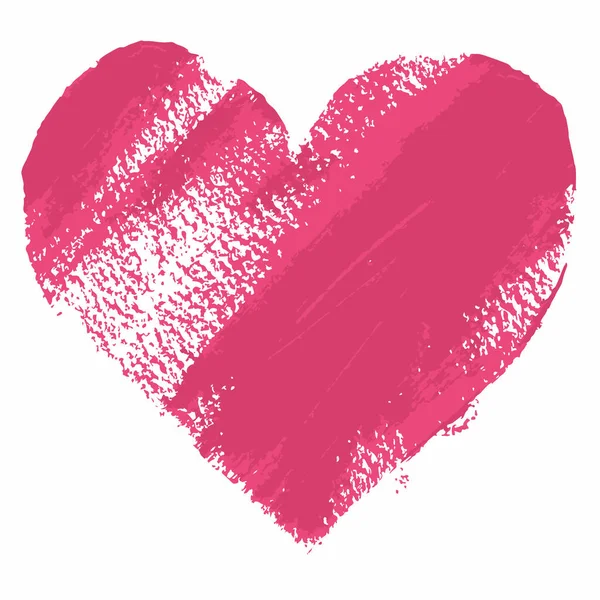 Χρώμα Χεριών Ροζ Ακρυλική Καρδιά Απομονωμένη Λευκό Φόντο Διανυσματική Απεικόνιση — Διανυσματικό Αρχείο