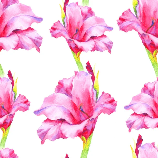 Aquarell Handbemalung Rosa Lilie Nahtloses Muster Für Textilien Tapete Hintergrund — Stockfoto