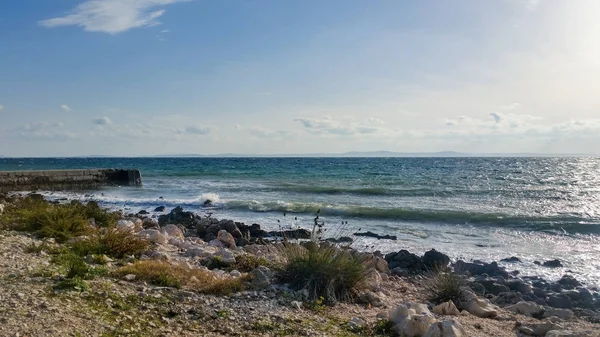 Playa Mar Playa Lanterna Vir Croacia —  Fotos de Stock