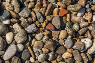 Renkli ıslak yuvarlak çakıl 