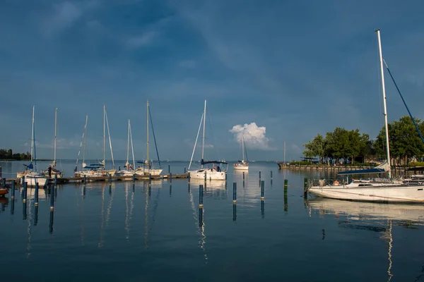 Zeilboten Haven Van Het Balatonmeer Hongarije — Stockfoto