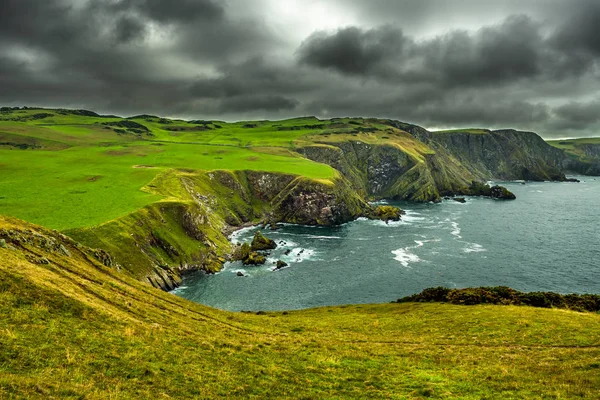 Muhteşem Atlantik Sahili Kayalıklarla Abbs Kafasına Skoçya — Stok fotoğraf
