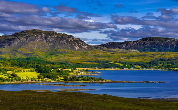 Pohled Applecross Vyhlídkovou Krajinu Kolem Loch Kishorn Skotsku — Stock fotografie